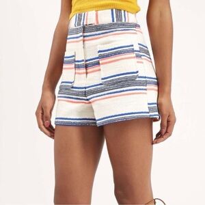 Topshop Multicolor Striped High Waist Shorts